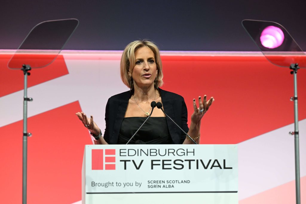 Emily Maitlis giving MacTaggart Lecture